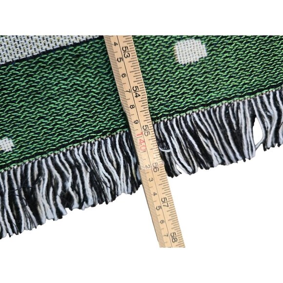 Vintage Christmas Santa Tapestry Fringe Throw Blanket - Picture 5 of 8